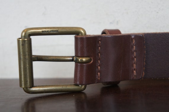 1937 Accessories Womens Brown Leather Belt Small - image 5