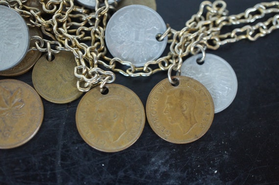 Mid Century 1940s 1950s 1960s Assorted Coin Neckl… - image 9