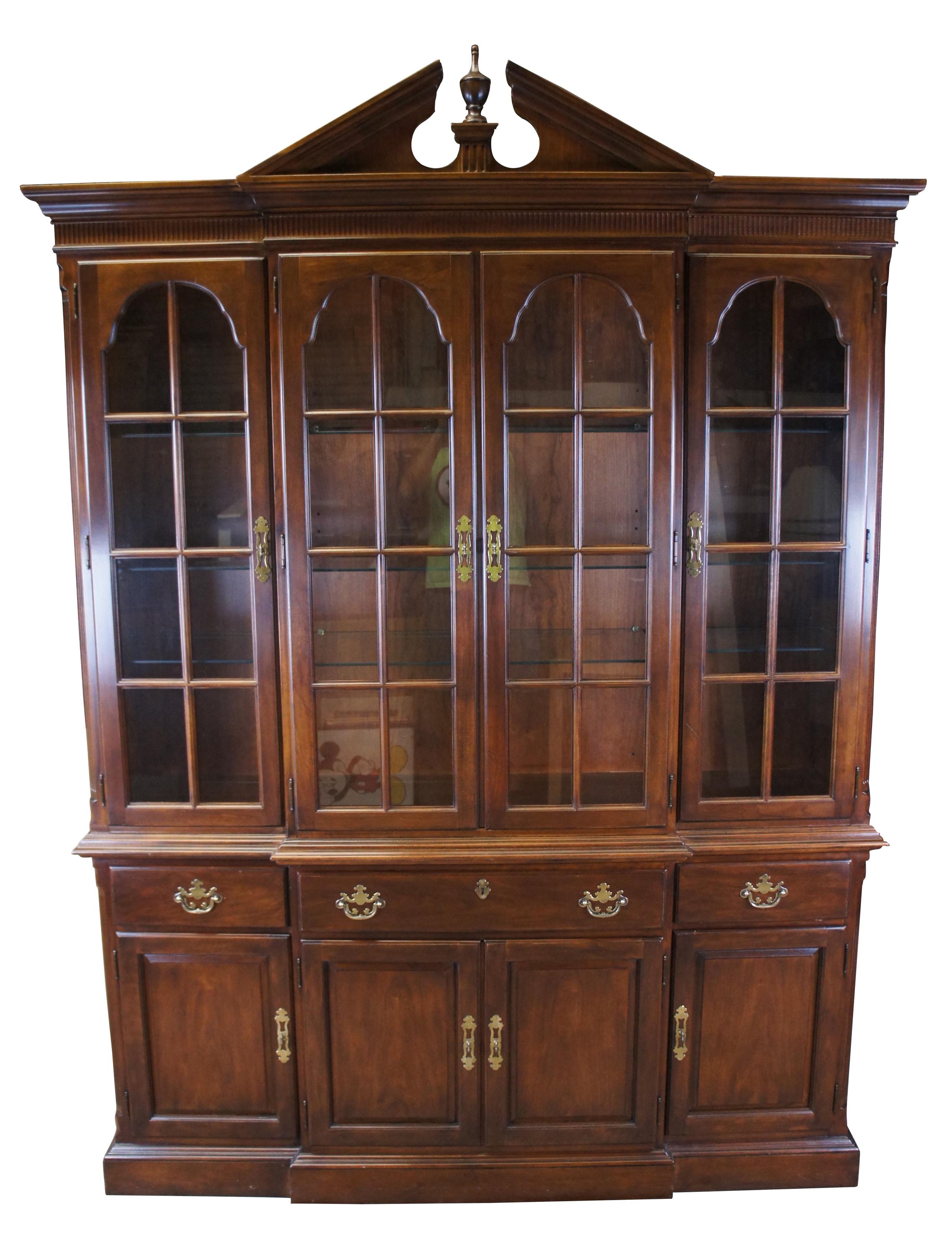 在庫一掃セール★DREXEL HERITAGEデカペオープンボード Vintage Drexel Heritage Cherry Open Pediment Illuminated China