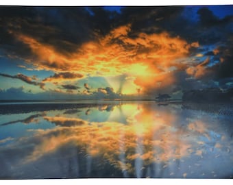 Sunrise on the Water Landscape Color Photo Print 30"