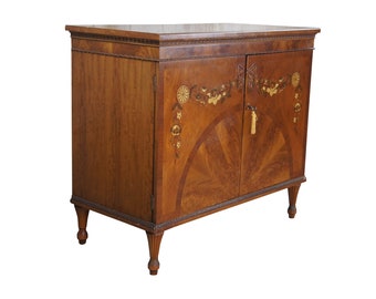 Antique Adams Style Neoclassical Satinwood Buffet Server Sideboard Console 40"