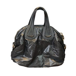 Bolso de mano vintage de nailon negro Nightingale de Givenchy, de 14"