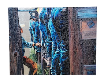 David DeVary A Tale in Every Pair Western Cowboy Jeans Giclee on Canvas 36"