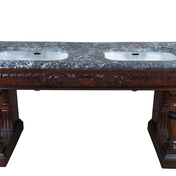 Antique Bathroom Vanity Double Sink - Etsy