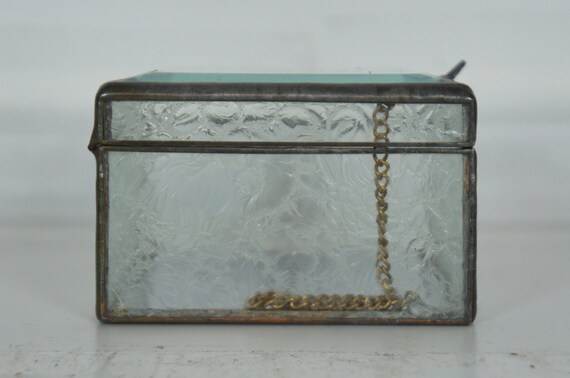Antique Victorian Beveled Glass Mirrored Trinket … - image 5