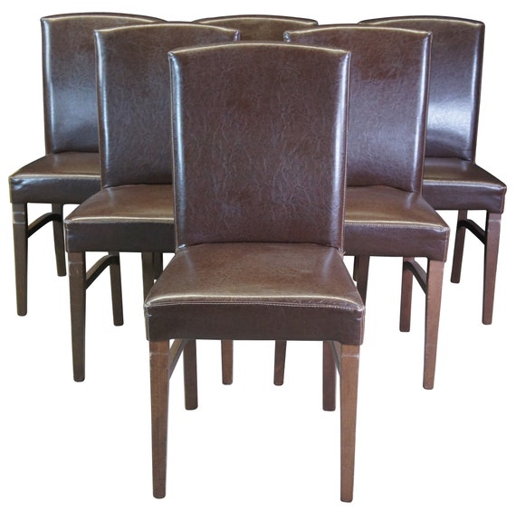 6 Arhaus Furniture Italian Faux Leather Capri Dining Breakfast Etsy