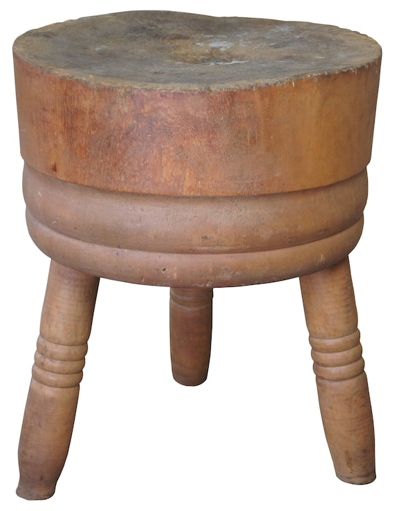 Round butcher cheap block table
