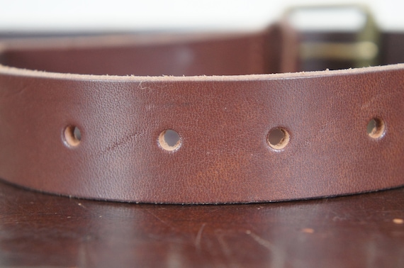 1937 Accessories Womens Brown Leather Belt Small - image 8