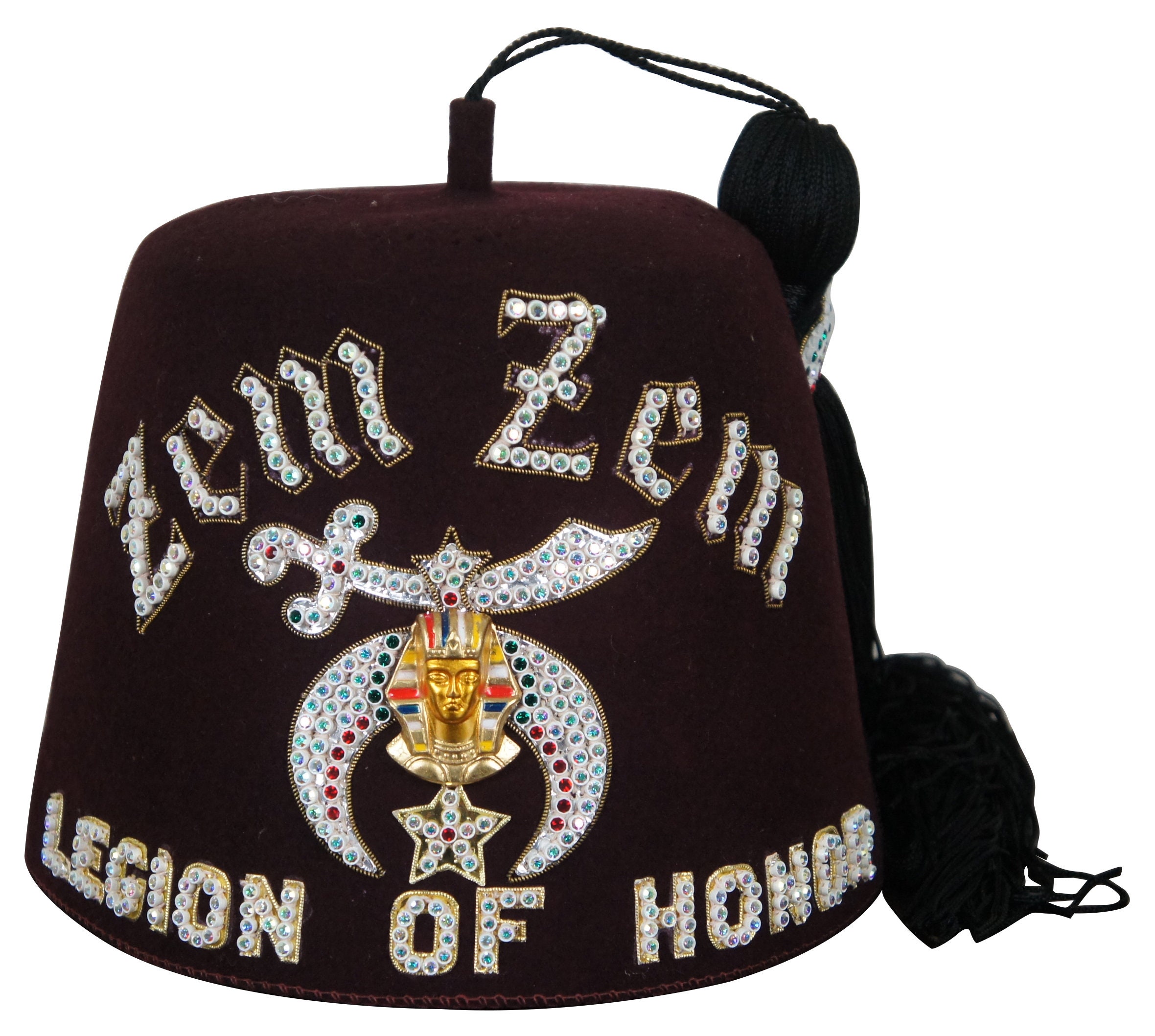 Mason Shriner Fez Hat Box 33rd Degree King Solomon Lapel Pin Etsy