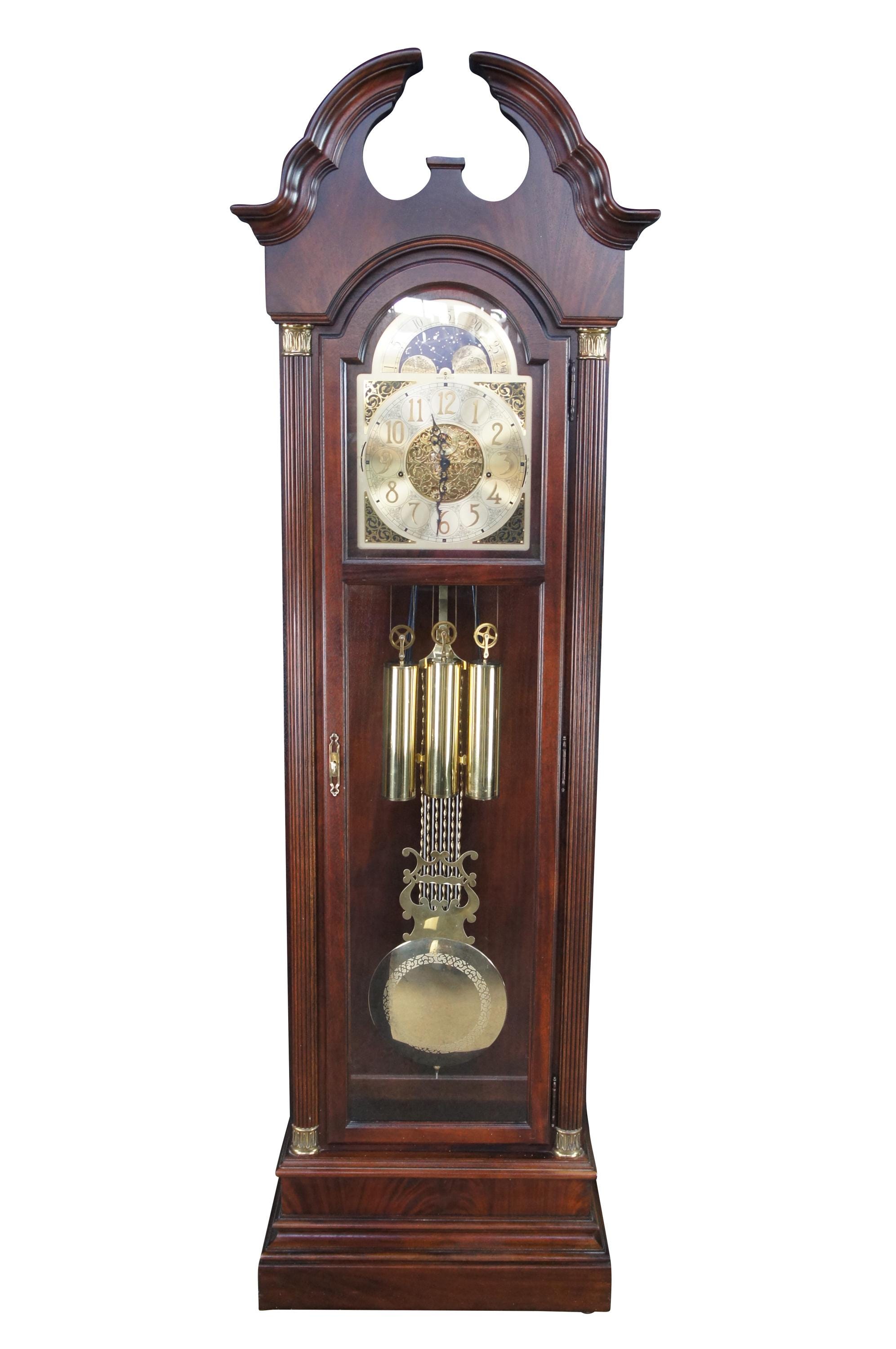 Vintage Howard Miller Georgian Style Flame Mahogany Moon Dial