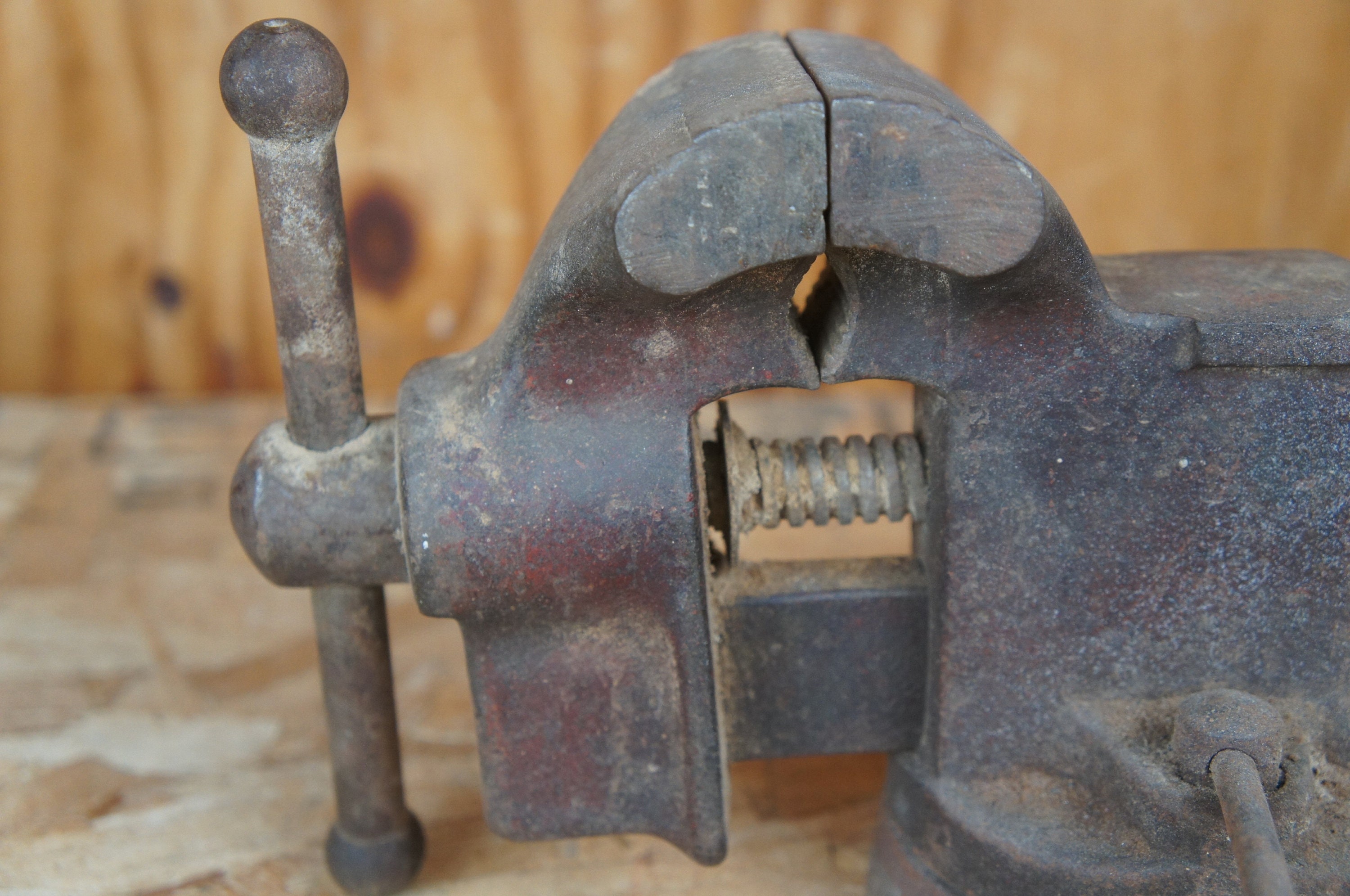Vintage Craftsman 5502 Swivel Bench Vise Jaw Cast Iron Anvil Etsy