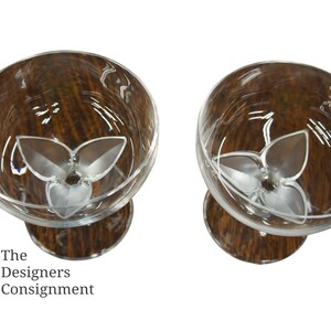 Set Rosenthal Studio-Line Crystal Iris Frosted Stem Champagne Sherbet Glass
