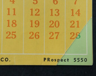 1941 - 1942 12 Month Federal Printing Co Prospect 5550 Pin
