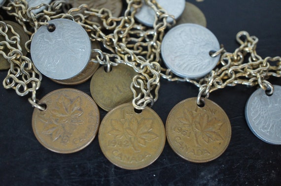 Mid Century 1940s 1950s 1960s Assorted Coin Neckl… - image 10