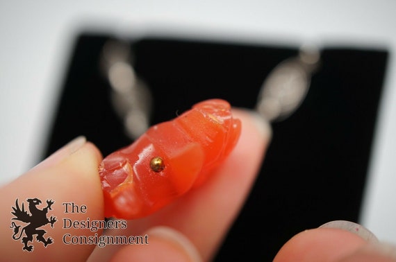 Sterling Silver Charm Bracelet Bakelite Monkey El… - image 6