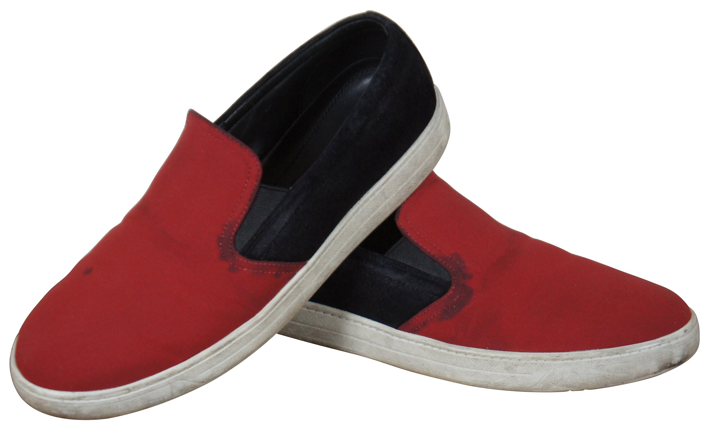 Prada Slip on Sneakers 4D2733 Red Black Nylon Tech Shoes 9 Prada Slip on Sneakers 4D2733 Red Black Nylon Tech Shoes 9
