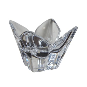 Vintage Orrefors Sweden Crystal Glass Signed Candy Nut Dish Small Tulip Bowl