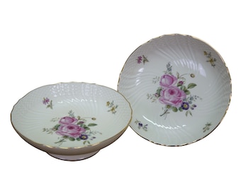 2 Royal Copenhagen Denmark Frijsenborg 1532 Serving Bowls Compotes 7"