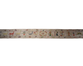 Oriental Figural Camel Bat Tent Decoration Wall Hanging Textile Tapestry 132"