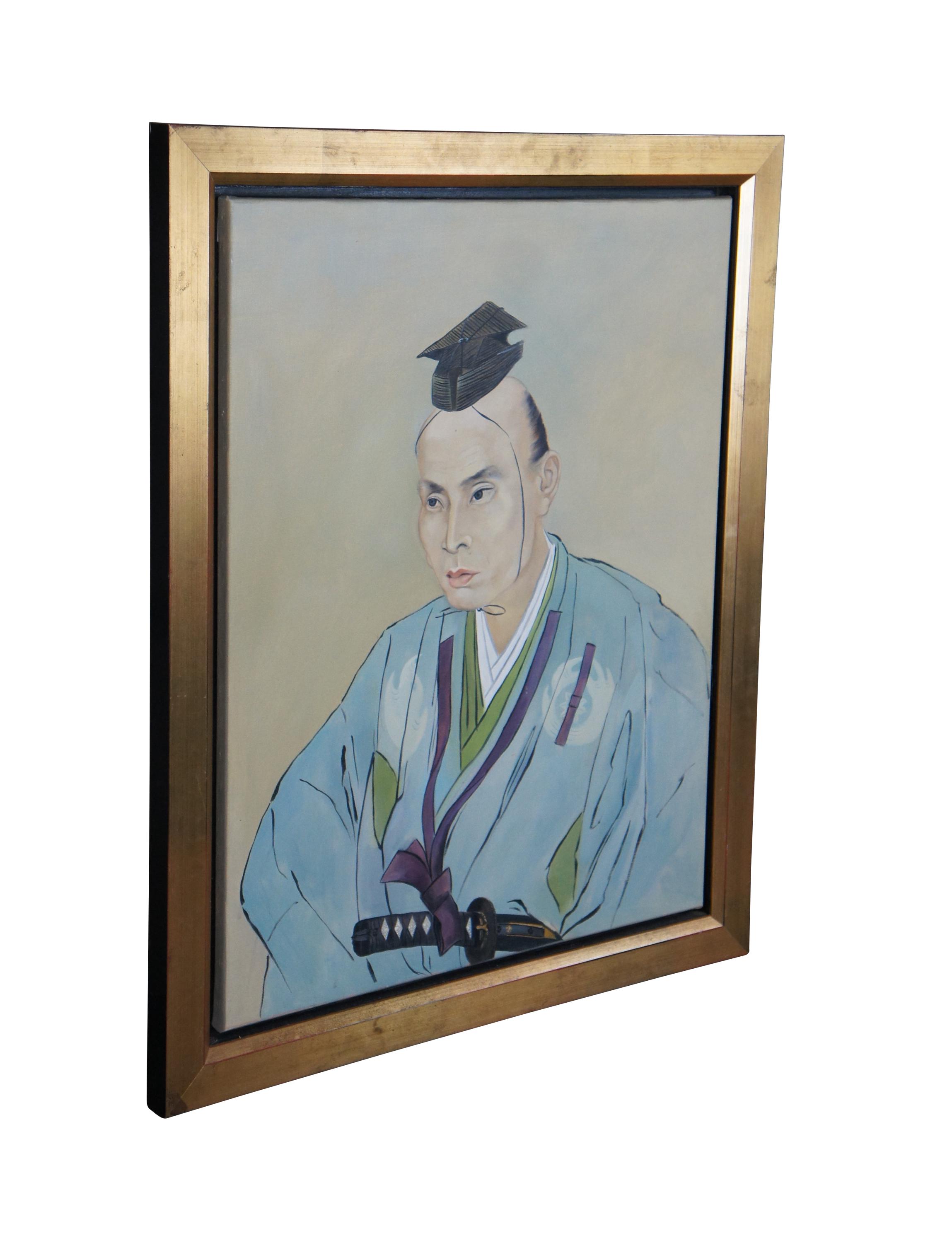 Samurai Takami Senseki Portrait After Watanabe Kazan Dutch Oil