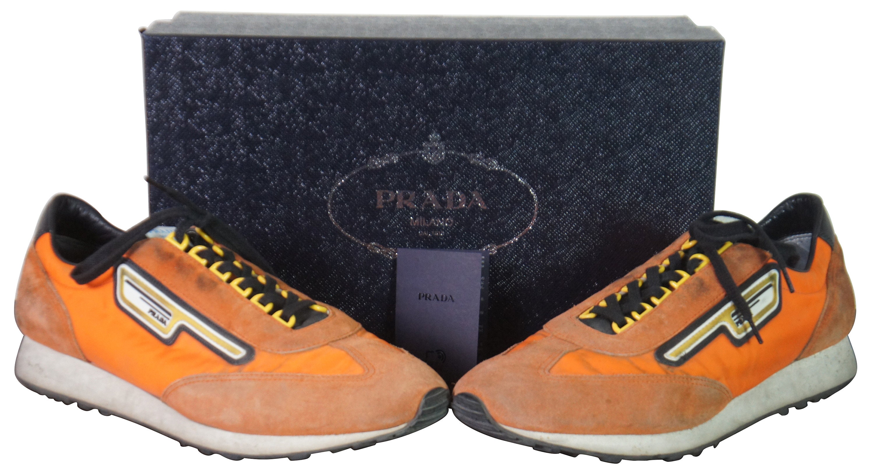 Vintage Prada Suede & Nylon Aragosta Orange Sneakers Shoes - Etsy Finland