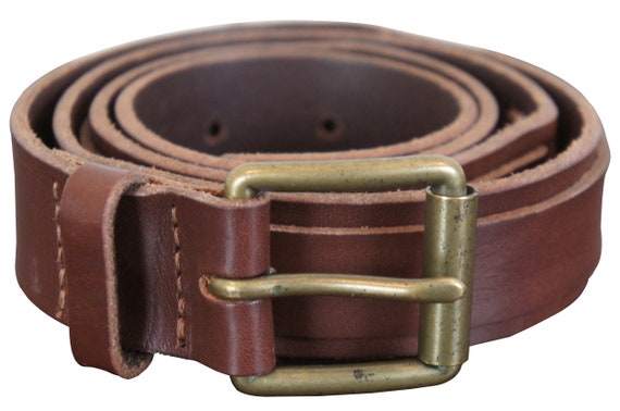 1937 Accessories Womens Brown Leather Belt Small - image 1