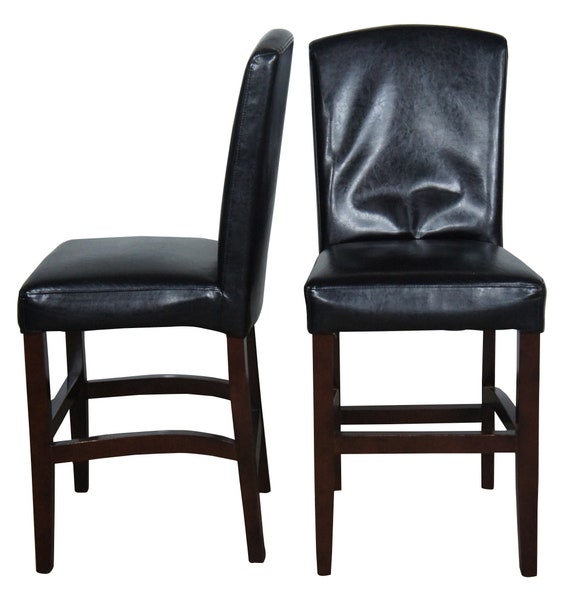 2 Arhaus Capri Faux Leather Counter Height Bar Etsy