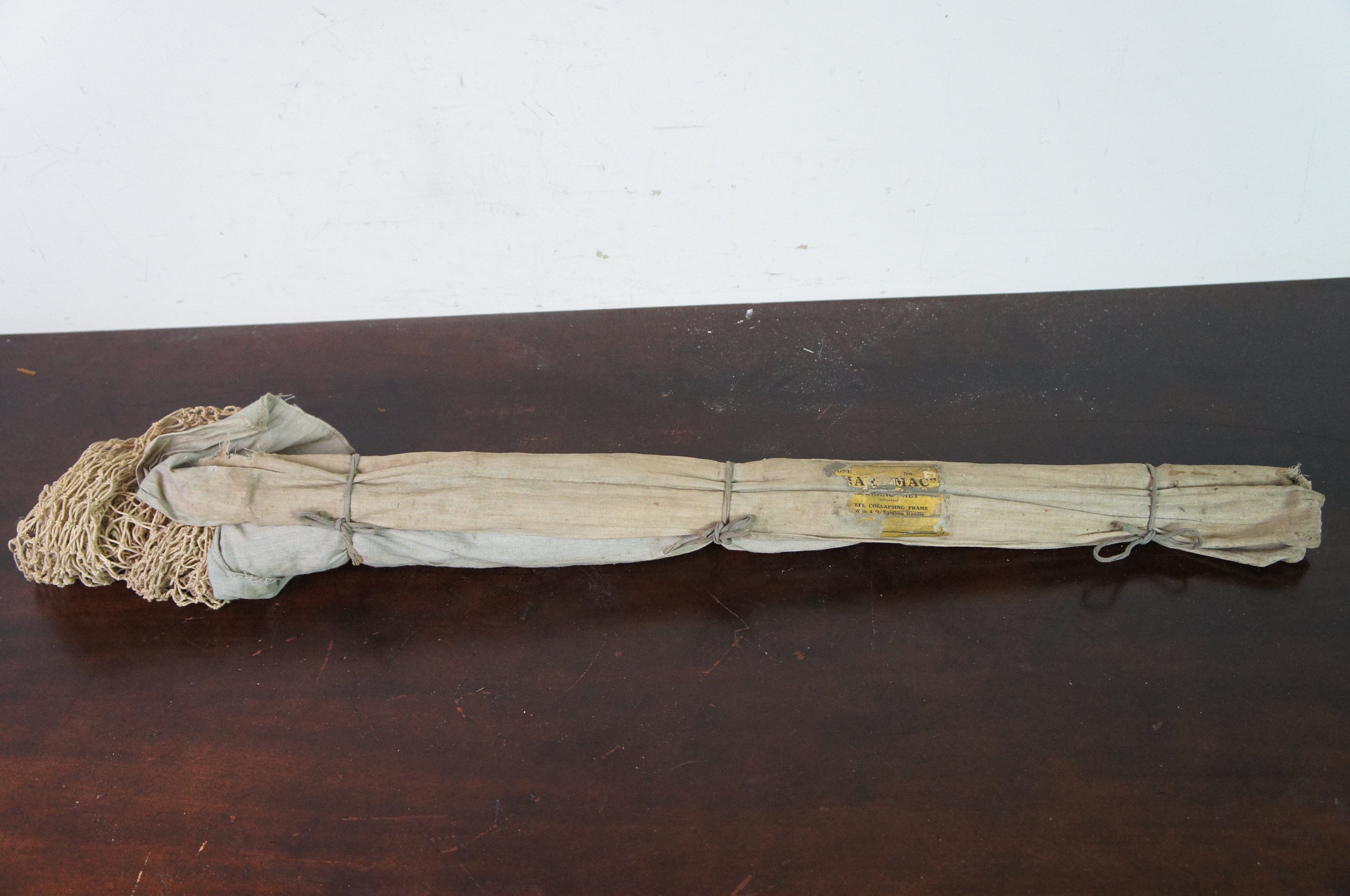 Original Antique Hardy Simplex Folding Bamboo Staff Wading Fishing Net &  Sling 2 -  Finland