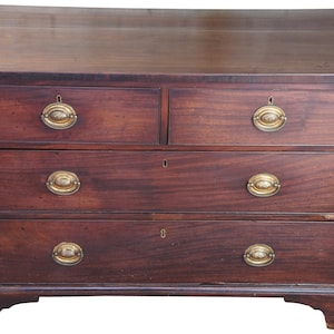 18th Century Mahogany Georgian Chest of Drawers Antique English Dresser