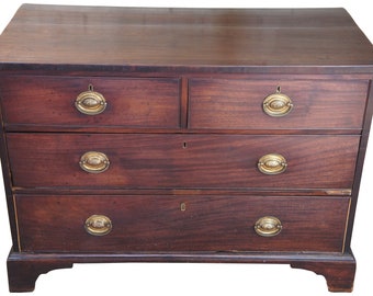 18th Century Mahogany Georgian Chest of Drawers Antique English Dresser