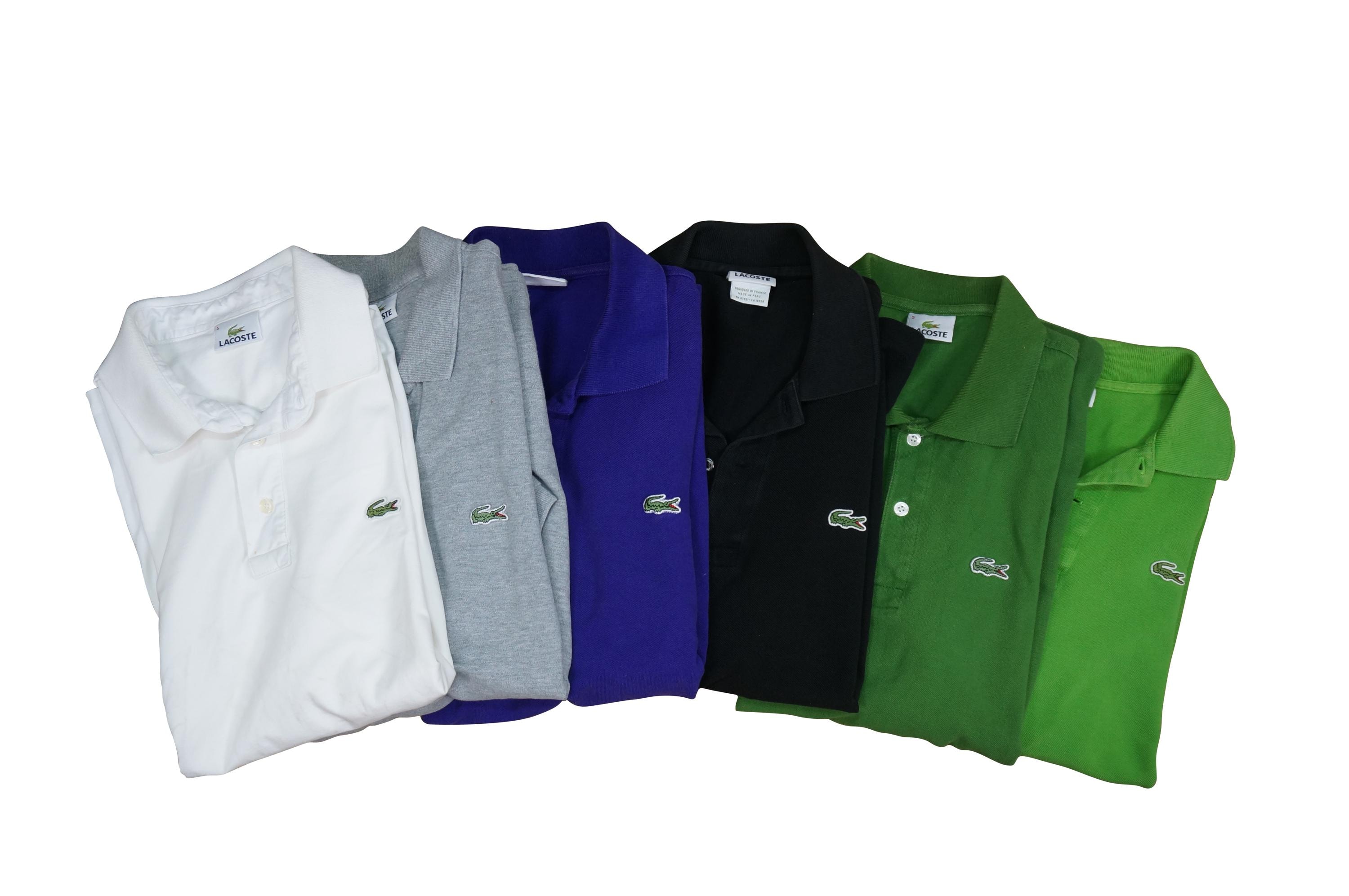 【LACOSTE】 SKIPPER POLO SHIRT サイズ5 Lacoste Polo Shirt Size 5 L Colorblock Regular Fit Stretch