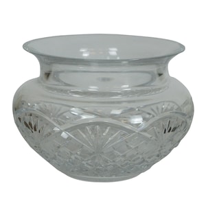 Vintage Waterford Crystal Fan Cut Cassel Centerpiece Bowl Compote 8&quot;