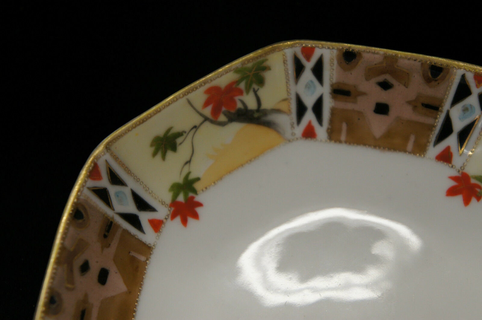 Vintage Handpainted Nippon Green Crown Mark Compote Candy Dish Etsy