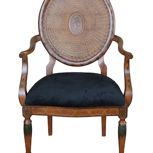 Wood king Louis chair with rattan - Chairs4allevents