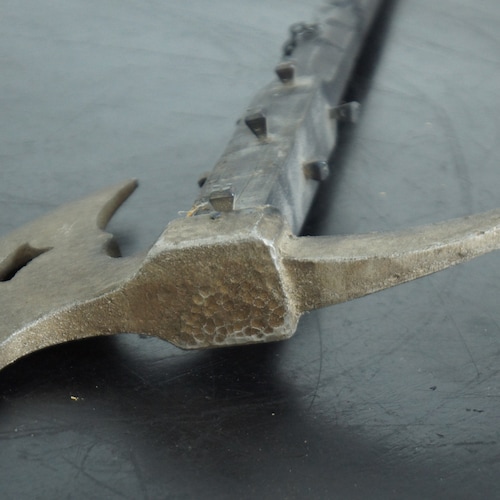 Vintage Medieval Tribal Combat Battle Axe shops Gothic Black Wood Handle Reproduction
