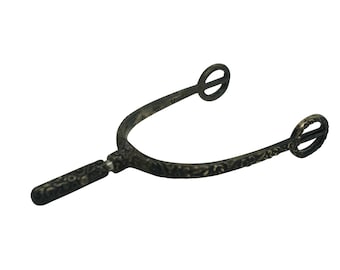 Antique Repousse Sterling Silver Equestrian Horse Screw Clamp Spur 55g 5"