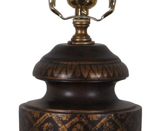 Vintage Bradburn Gallery Diamond Hill Trophy Urn Table Lamp Brown Gold 26"