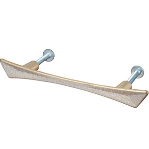 National Lock Co Medalist C698-10CW Dull Bronze White Accent Drawer Pulls MCM Mid Century Modern Art Deco