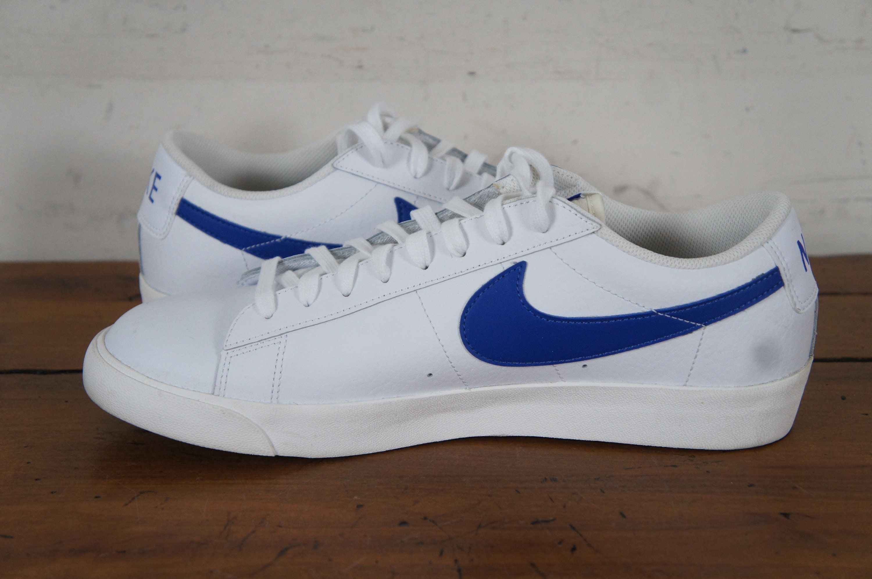 Vintage Nike Blazer Low Leather White Astronomy Blue US Mens 