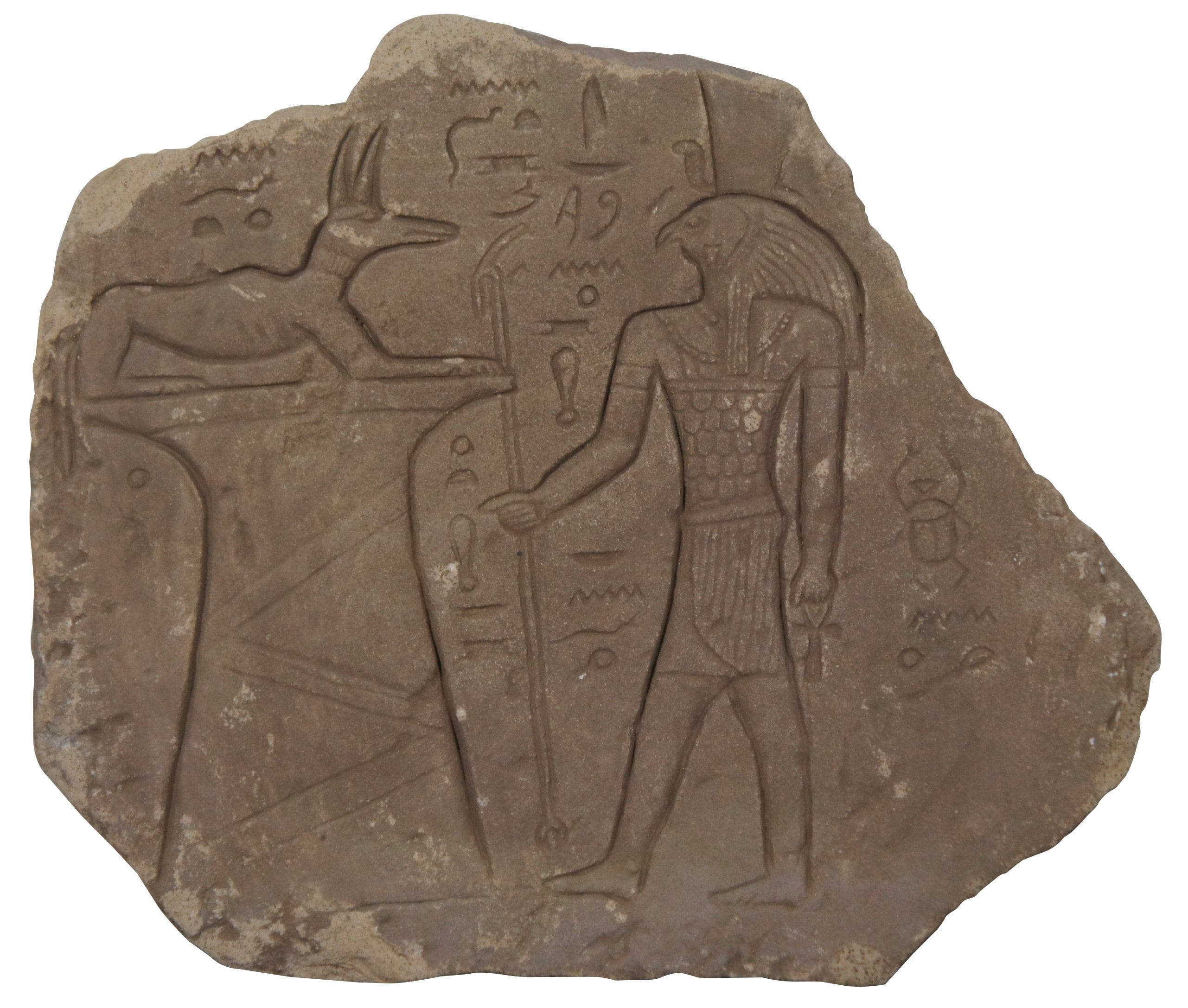 2 Ancient Egyptian Carved Stone Hieroglyph Tablet Slabs