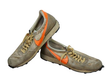 1979 Nike Daybreak Orange Swoosh Waffle Racing Running Trainer Shoes US 12