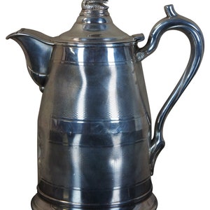 19th Century Aesthetic Period Insulated Silver Plate Swan Pitcher Water Tea 1868
