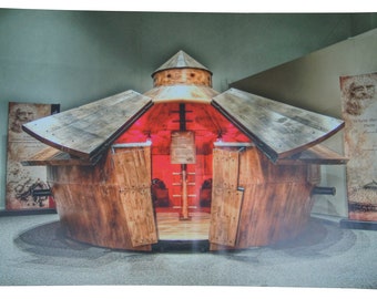 Museum Exhibit Leonardo da Vinci Wooden Tank Color Photo Print 30"
