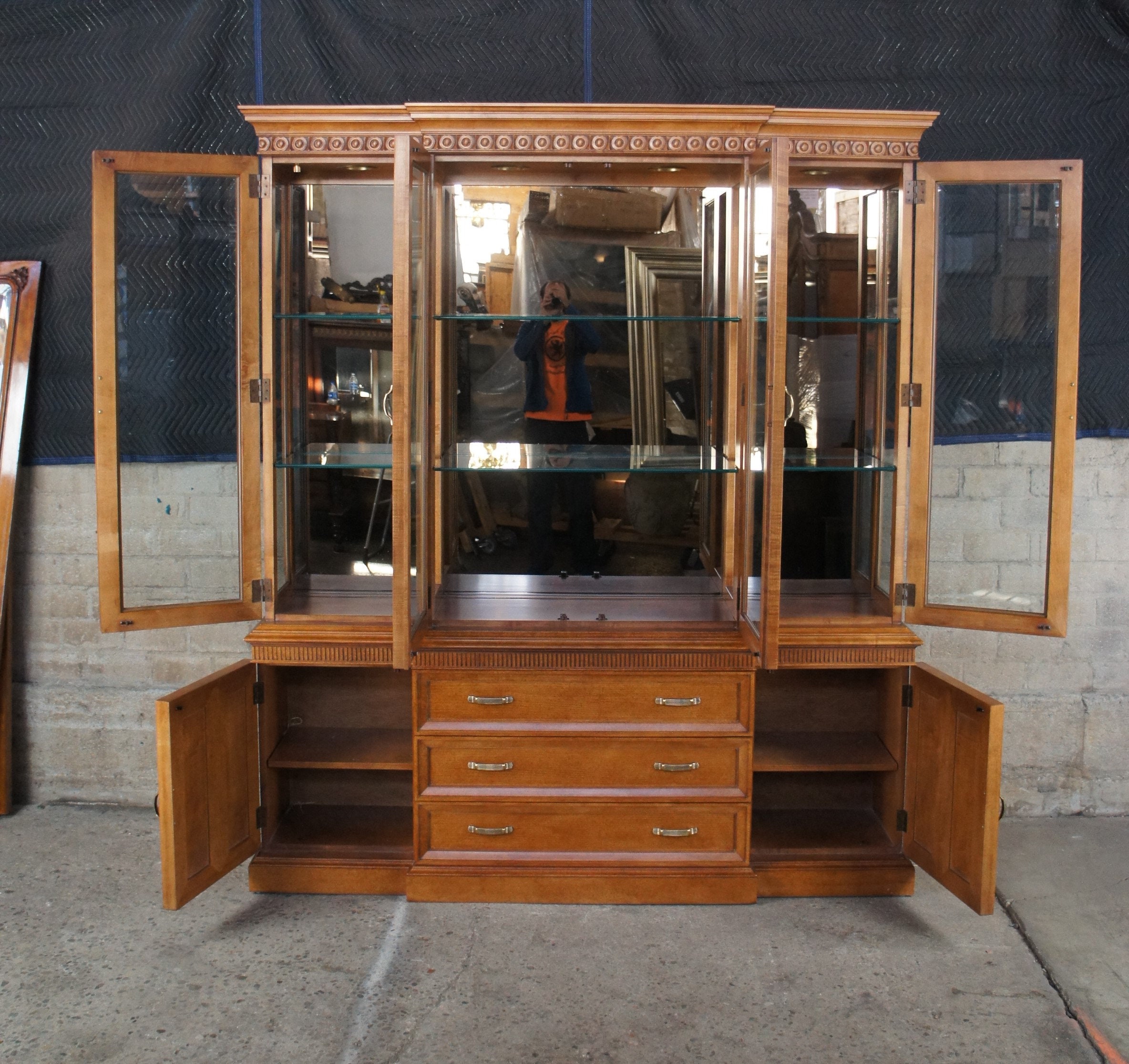 Buy Century Furniture Neoclassical Maple Breakfront China Display