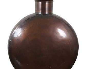 Vintage Hammered Copper Canteen Jug Flask Vessel Bottle 21”