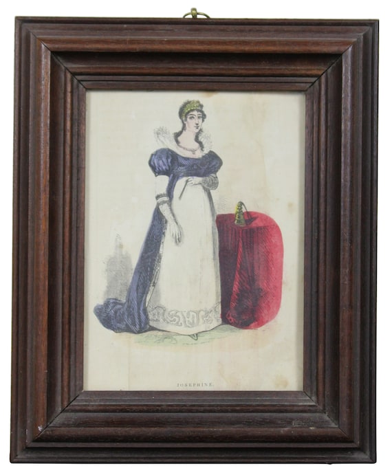 Antique Napoleonic Colored Engraving Josephine Bonaparte Empress of France 9 Etsy Belgie