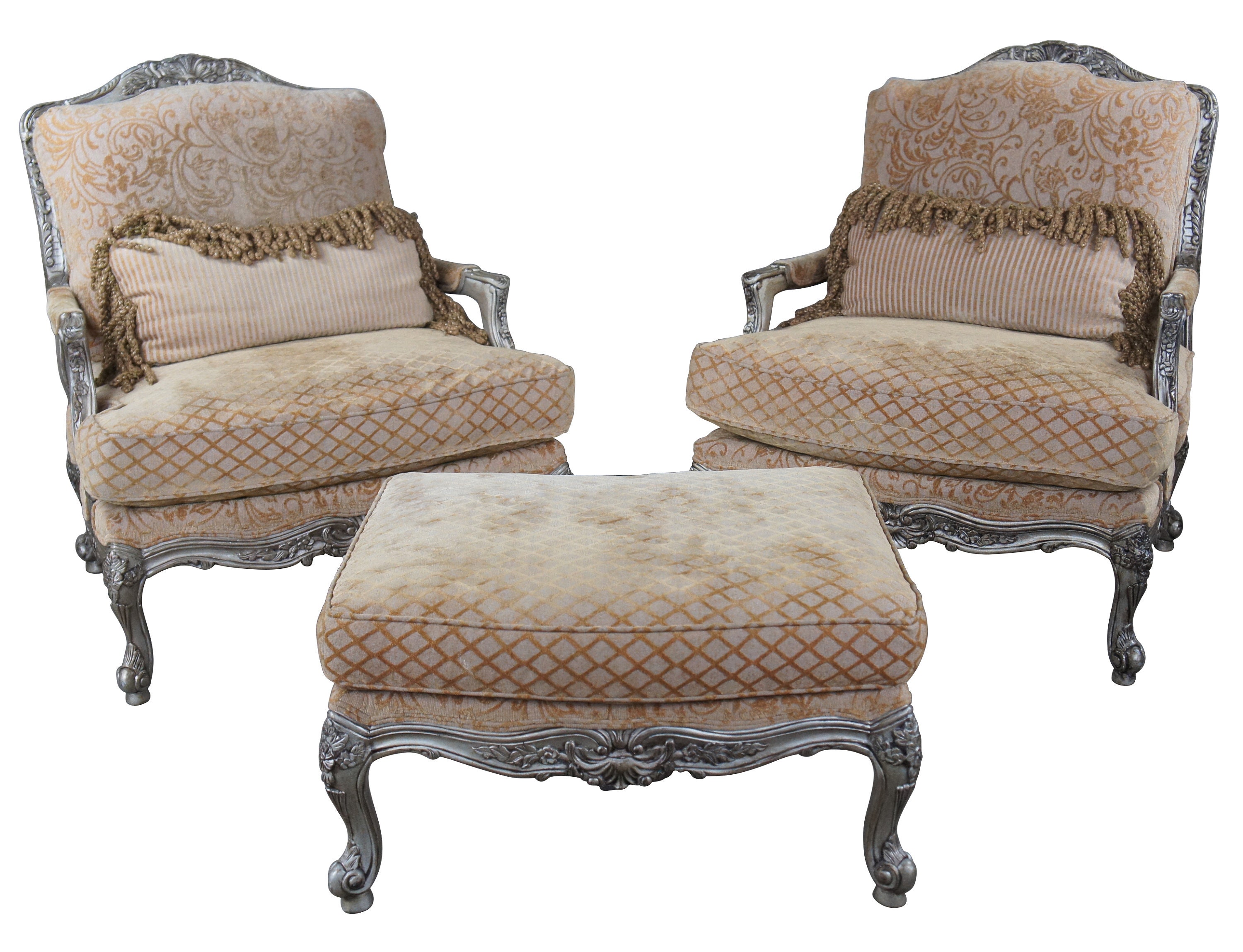 Bergere chair with ottoman discount
