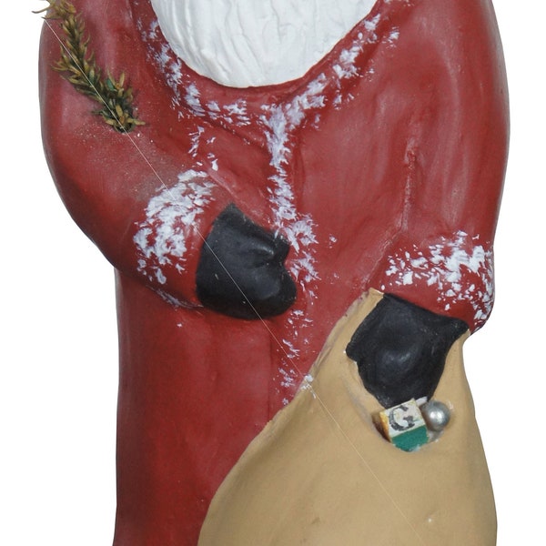 1983 Vintage Plaster Santa Claus Father Christmas Figurine 7"