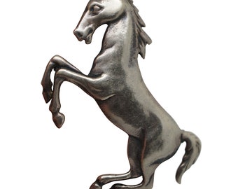 Vintage Sterling Silver 925 Equestrian Horse Stallion Pin Brooch 8.3g 2"