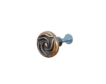 National Lock Co Medalist Old Copper Bronze Rosette Drawer Pulls Knobs Nouveau